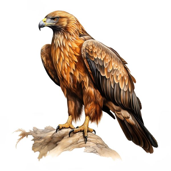 Watercolor Golden Eagle Clipart: Patriotic Bird Art (JPG, PNG Digital Download) — image 6