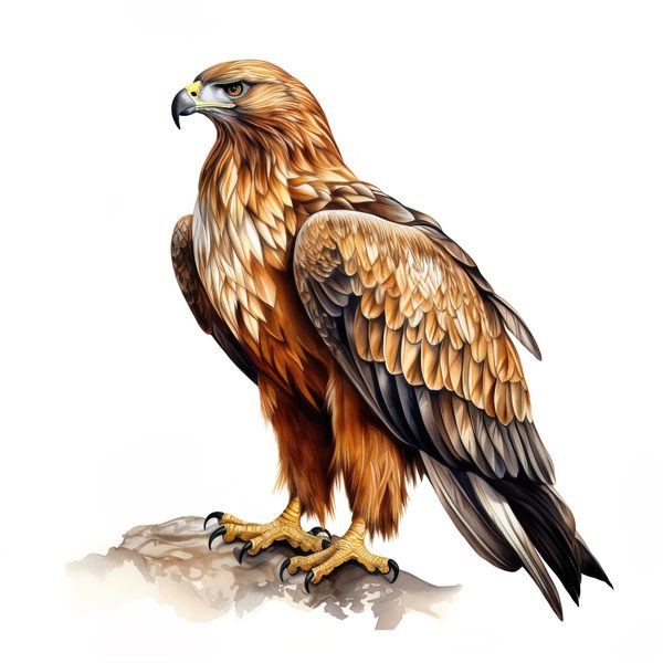 Watercolor Golden Eagle Clipart: Patriotic Bird Art (JPG, PNG Digital Download) — image 7