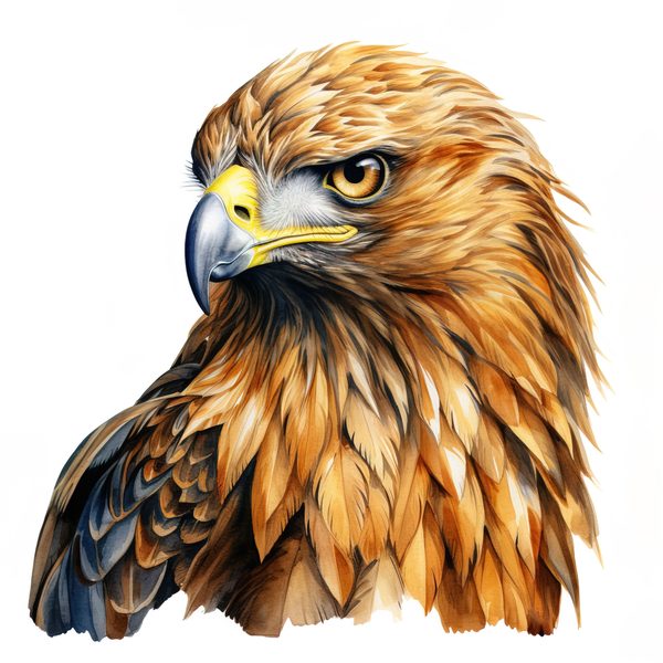 Watercolor Golden Eagle Clipart: Patriotic Bird Art (JPG, PNG Digital Download) — image 11