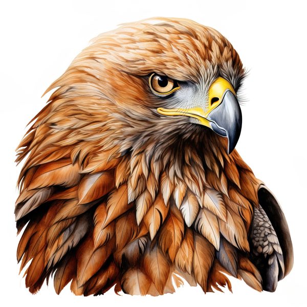 Watercolor Golden Eagle Clipart: Patriotic Bird Art (JPG, PNG Digital Download) — image 12