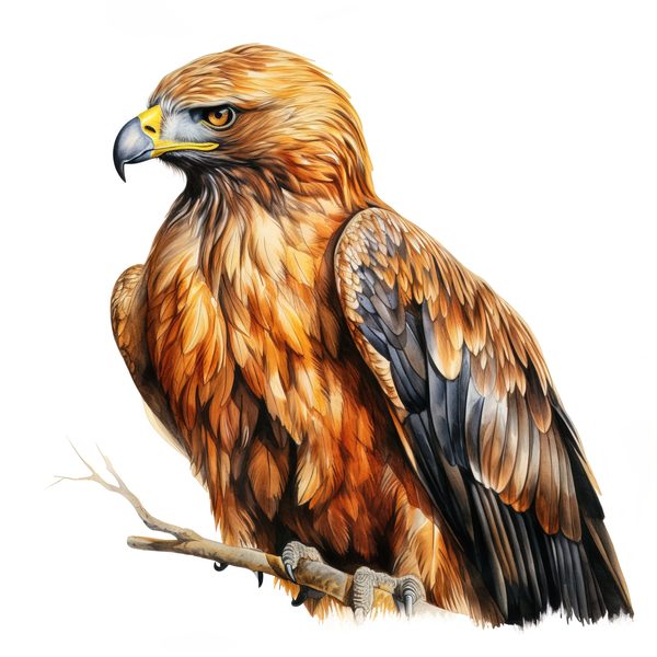 Watercolor Golden Eagle Clipart: Patriotic Bird Art (JPG, PNG Digital Download) — image 13