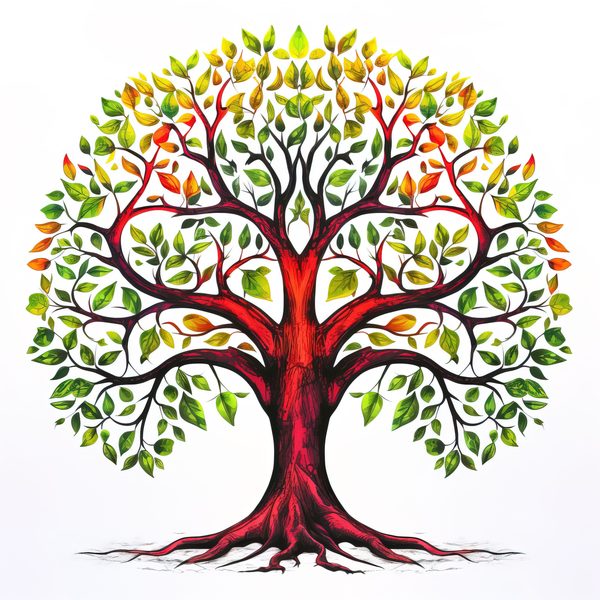 Watercolor Autumn Tree Clipart: Fall Colors, Family Tree (JPG, PNG) — image 8