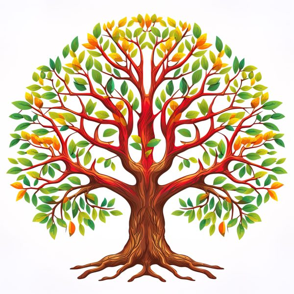 Watercolor Autumn Tree Clipart: Fall Colors, Family Tree (JPG, PNG) — image 9
