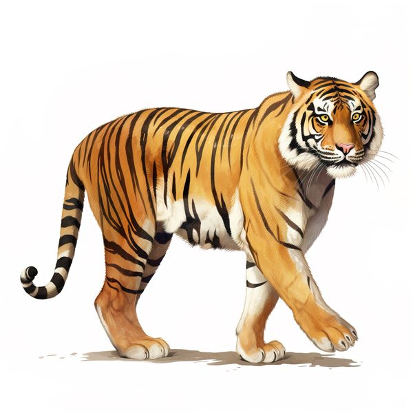 Watercolor Tiger Clipart: Animal Portrait PNG JPG (Commercial Use) — image 6
