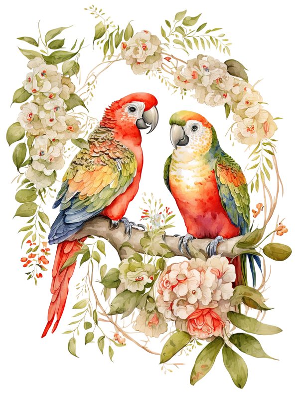 Colorful Parrot Clipart PNG - Commercial Use — image 2