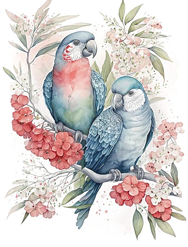Colorful Parrot Clipart PNG - Commercial Use — image 3