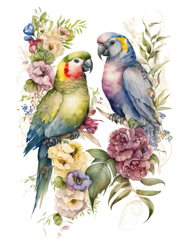 Colorful Parrot Clipart PNG - Commercial Use — image 5