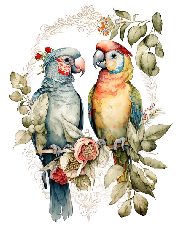 Colorful Parrot Clipart PNG - Commercial Use — image 6