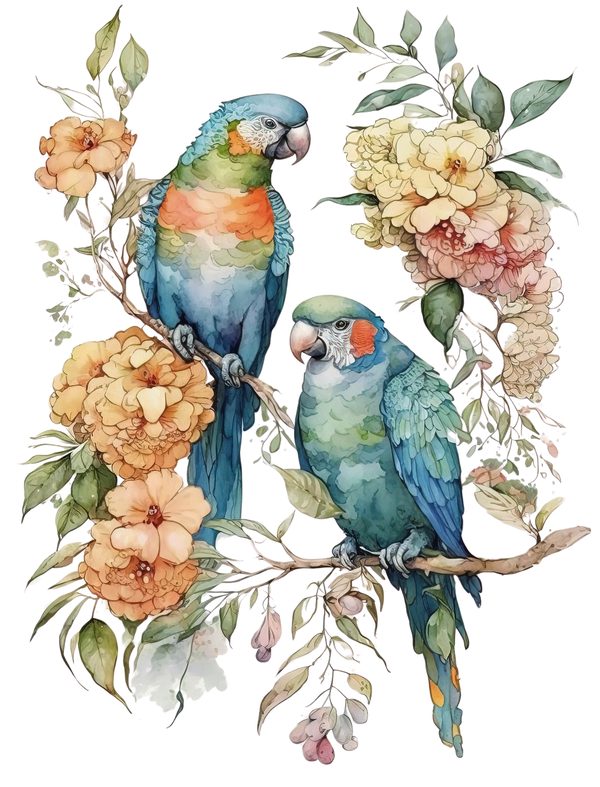 Colorful Parrot Clipart PNG - Commercial Use — image 7
