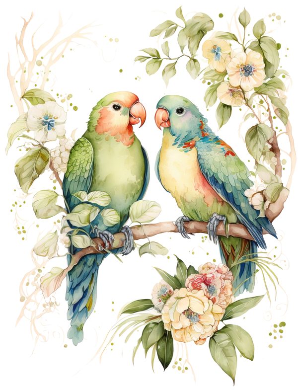 Colorful Parrot Clipart PNG - Commercial Use — image 8