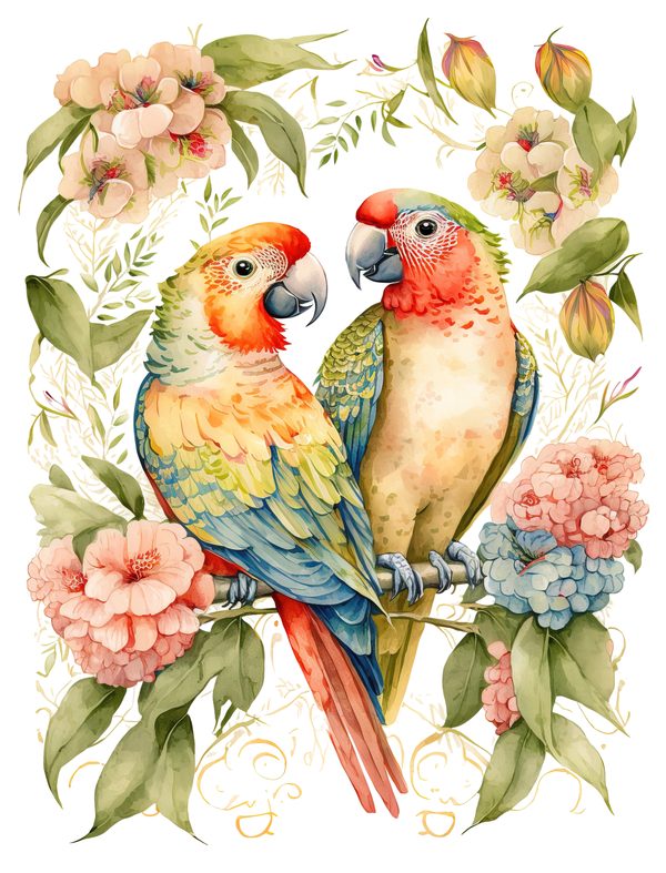 Colorful Parrot Clipart PNG - Commercial Use — image 9