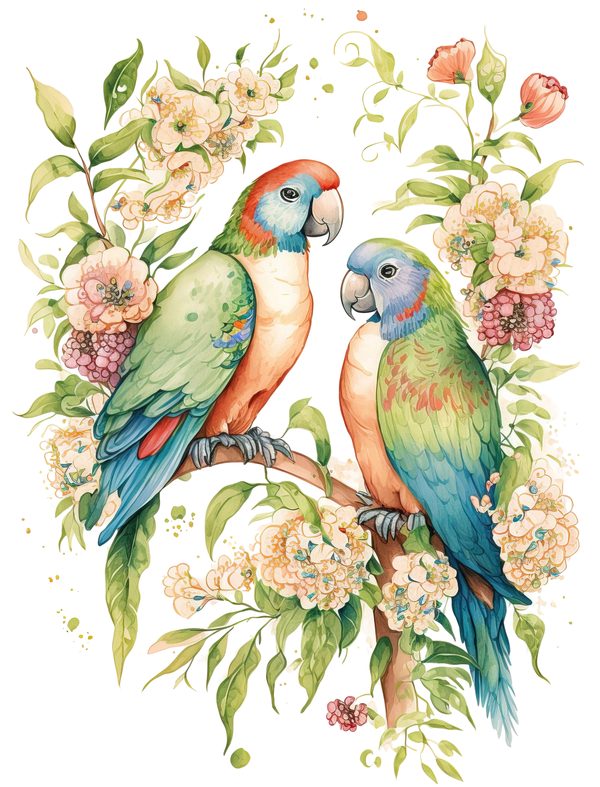 Colorful Parrot Clipart PNG - Commercial Use — image 11