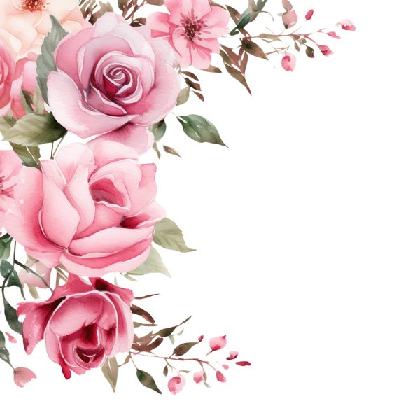 Watercolor Rose Clipart Bundle: Boho Floral PNGs (Commercial Use) — image 2