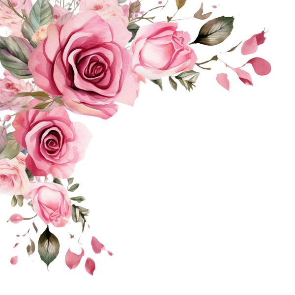Watercolor Rose Clipart Bundle: Boho Floral PNGs (Commercial Use) — image 3