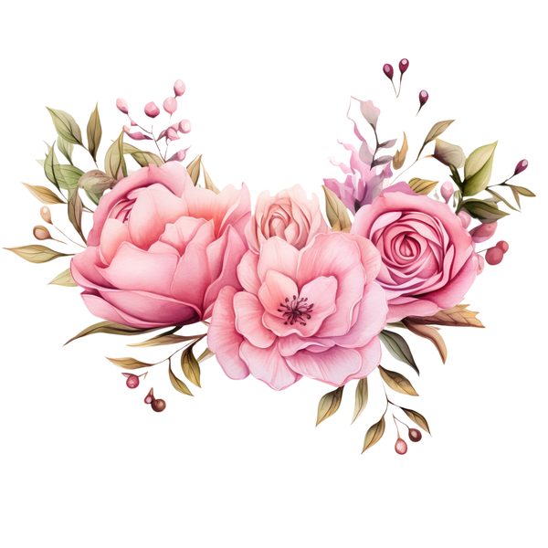 Watercolor Rose Clipart Bundle: Boho Floral PNGs (Commercial Use) — image 5