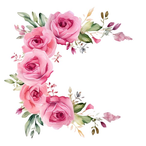 Watercolor Rose Clipart Bundle: Boho Floral PNGs (Commercial Use) — image 7