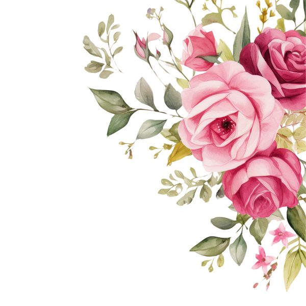 Watercolor Rose Clipart Bundle: Boho Floral PNGs (Commercial Use) — image 8
