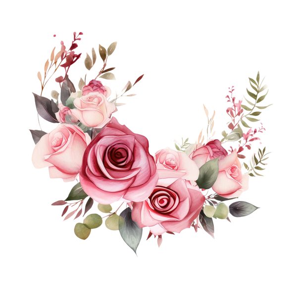 Watercolor Rose Clipart Bundle: Boho Floral PNGs (Commercial Use) — image 9