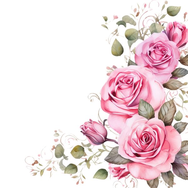 Watercolor Rose Clipart Bundle: Boho Floral PNGs (Commercial Use) — image 11