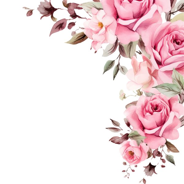 Watercolor Rose Clipart Bundle: Boho Floral PNGs (Commercial Use) — image 15