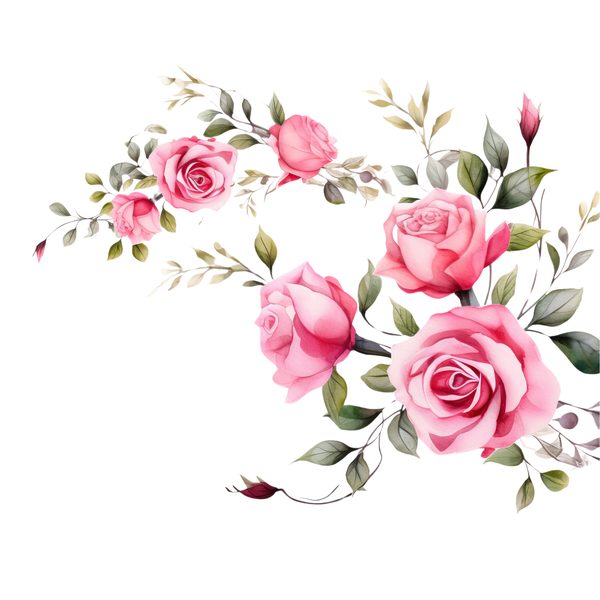 Watercolor Rose Clipart Bundle: Boho Floral PNGs (Commercial Use) — image 16