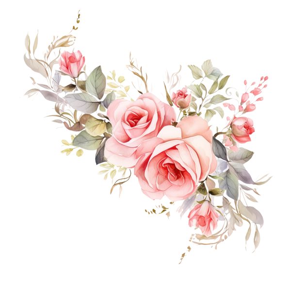 Watercolor Rose Clipart Bundle: Boho Floral PNGs (Commercial Use) — image 17