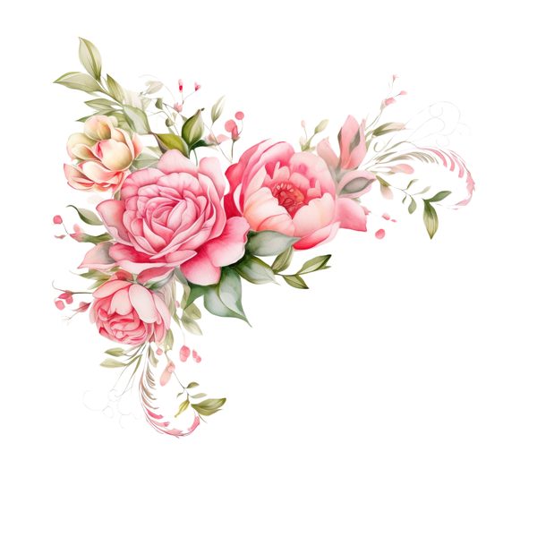 Watercolor Rose Clipart Bundle: Boho Floral PNGs (Commercial Use) — image 18
