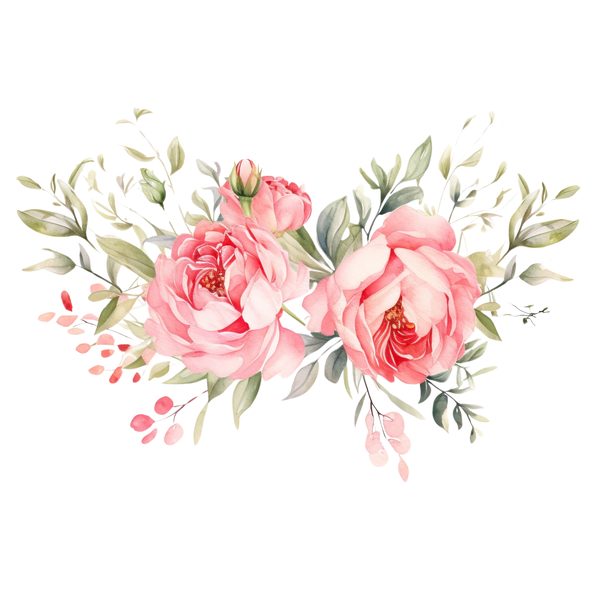 Watercolor Rose Clipart Bundle: Boho Floral PNGs (Commercial Use) — image 19