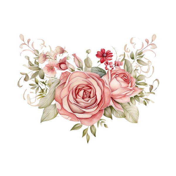 Watercolor Rose Clipart Bundle: Boho Floral PNGs (Commercial Use) — image 20