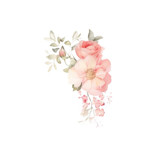 Watercolor Rose Clipart Bundle: Boho Floral PNGs (Commercial Use) — image 22