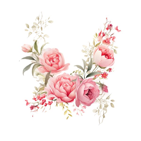 Watercolor Rose Clipart Bundle: Boho Floral PNGs (Commercial Use) — image 23