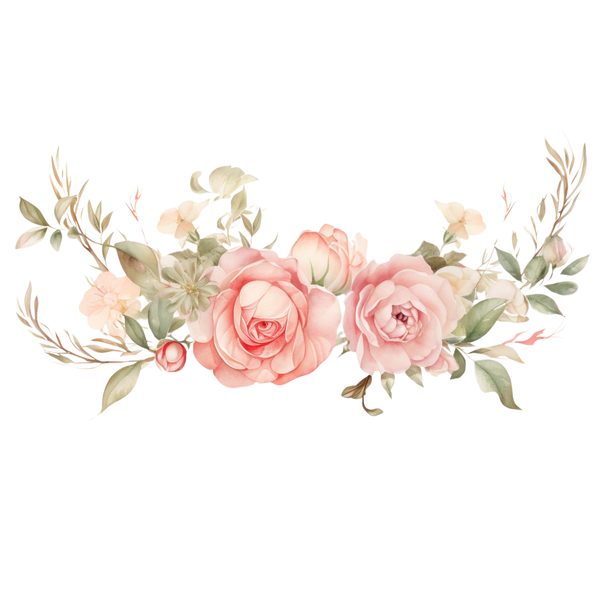 Watercolor Rose Clipart Bundle: Boho Floral PNGs (Commercial Use) — image 25