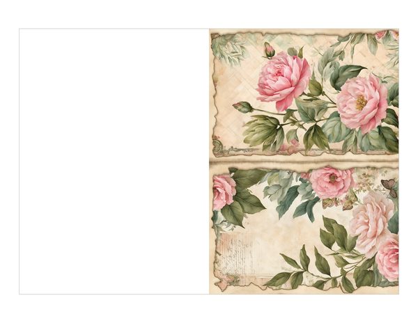 Rosy Pink Floral Watercolor Digital Paper Kit: Printable Papers, Cards, Tags, Ephemera — image 18