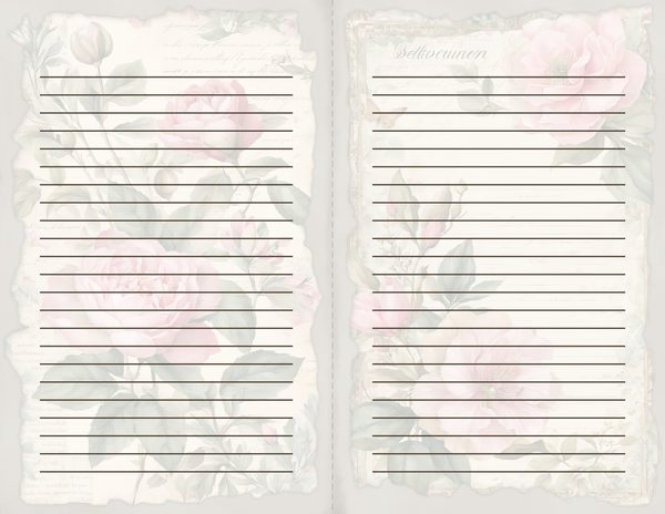 Rosy Pink Floral Watercolor Digital Paper Kit: Printable Papers, Cards, Tags, Ephemera — image 31
