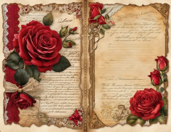 Vintage Burgundy Floral Watercolor Digital Paper Kit: Printable Papers, Cards, Tags, Ephemera — image 7