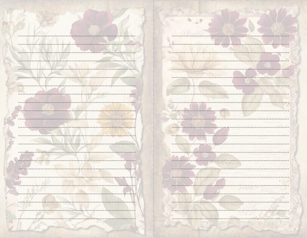 Vintage Burgundy Floral Watercolor Digital Paper Kit: Printable Papers, Cards, Tags, Ephemera — image 32
