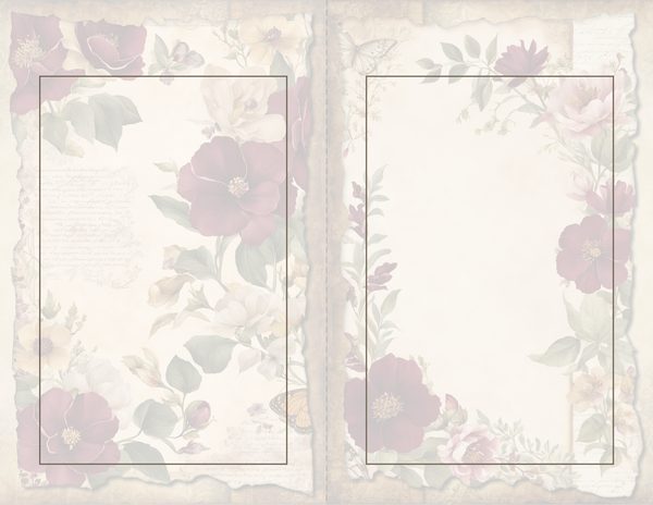Vintage Burgundy Floral Watercolor Digital Paper Kit: Printable Papers, Cards, Tags, Ephemera — image 33