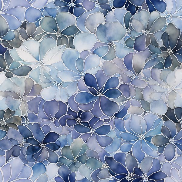 Periwinkle Haze Floral Digital Paper: Watercolor Backgrounds (10 JPGs) — image 1