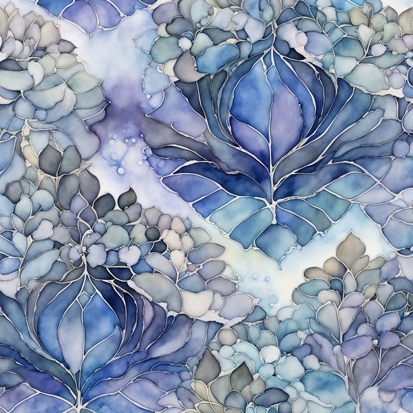 Periwinkle Haze Floral Digital Paper: Watercolor Backgrounds (10 JPGs) — image 8