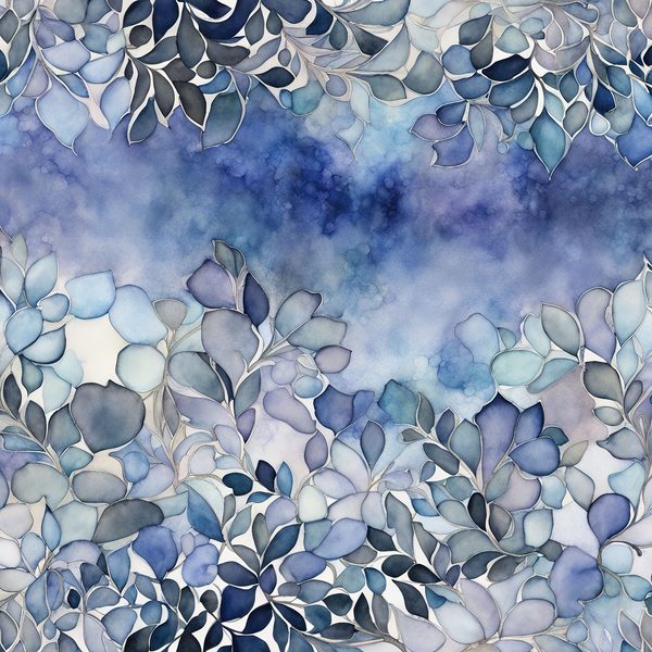 Periwinkle Haze Floral Digital Paper: Watercolor Backgrounds (10 JPGs) — image 10