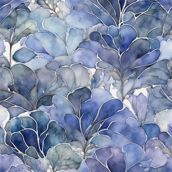 Periwinkle Haze Floral Digital Paper: Watercolor Backgrounds (10 JPGs) — image 11