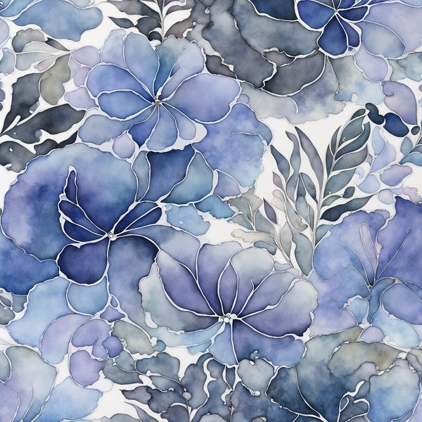 Periwinkle Haze Floral Digital Paper: Watercolor Backgrounds (10 JPGs) — image 12