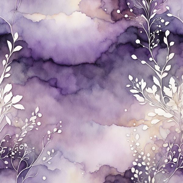 Lilac Lullaby Floral Digital Paper Set: Watercolor Backgrounds (10 JPGs) — image 2