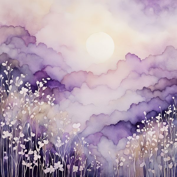Lilac Lullaby Floral Digital Paper Set: Watercolor Backgrounds (10 JPGs) — image 6