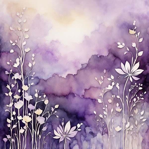 Lilac Lullaby Floral Digital Paper Set: Watercolor Backgrounds (10 JPGs) — image 7