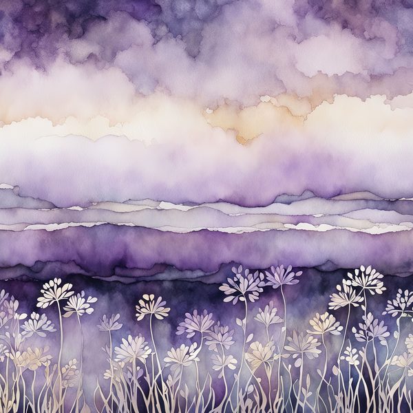 Lilac Lullaby Floral Digital Paper Set: Watercolor Backgrounds (10 JPGs) — image 10