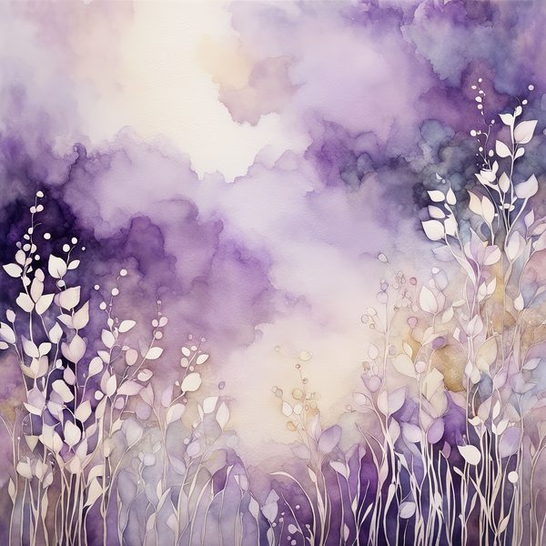 Lilac Lullaby Floral Digital Paper Set: Watercolor Backgrounds (10 JPGs) — image 12