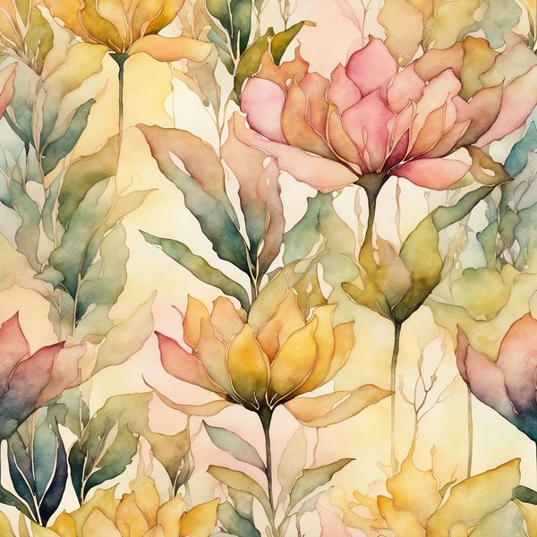 Sunlit Blush Floral Watercolor Digital Paper Set (10 JPGs) — image 2