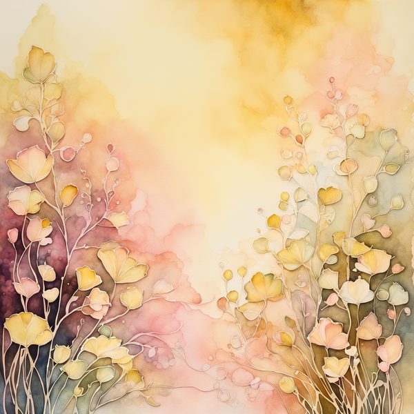 Sunlit Blush Floral Watercolor Digital Paper Set (10 JPGs) — image 3