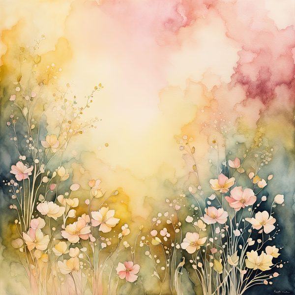 Sunlit Blush Floral Watercolor Digital Paper Set (10 JPGs) — image 7
